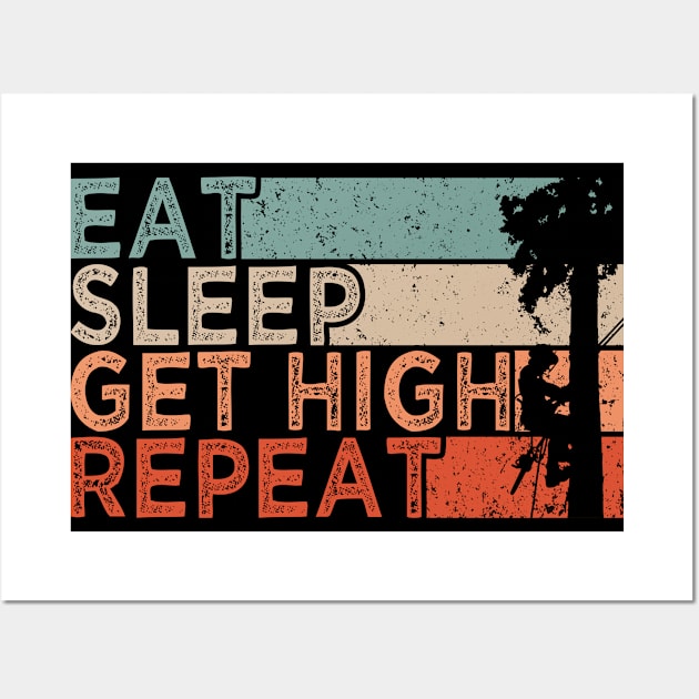 Arborist Eat Sleep Repeat Wall Art by TK Store